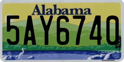 AL license plate 5AY6740