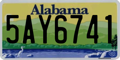 AL license plate 5AY6741