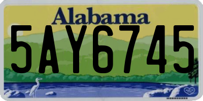 AL license plate 5AY6745