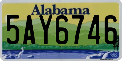 AL license plate 5AY6746
