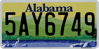 AL license plate 5AY6749