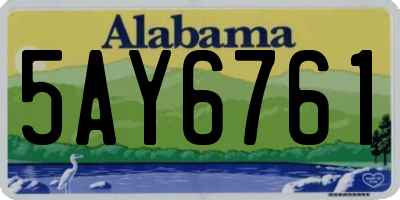 AL license plate 5AY6761