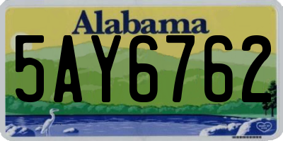 AL license plate 5AY6762