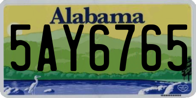 AL license plate 5AY6765