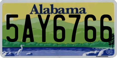 AL license plate 5AY6766