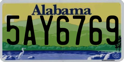 AL license plate 5AY6769
