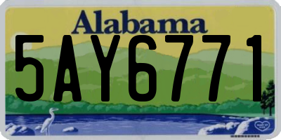 AL license plate 5AY6771