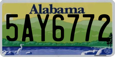 AL license plate 5AY6772
