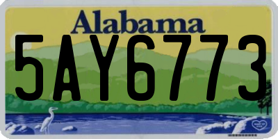 AL license plate 5AY6773