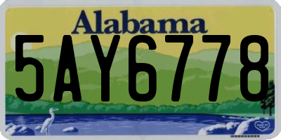 AL license plate 5AY6778