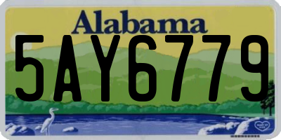 AL license plate 5AY6779