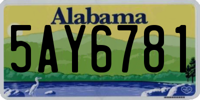 AL license plate 5AY6781