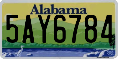 AL license plate 5AY6784
