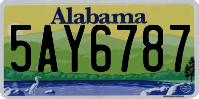 AL license plate 5AY6787