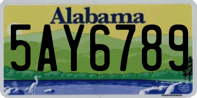 AL license plate 5AY6789