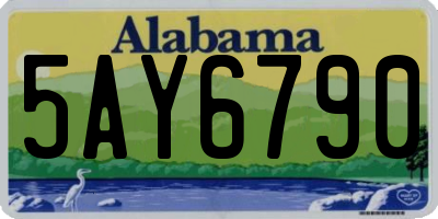 AL license plate 5AY6790