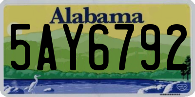 AL license plate 5AY6792