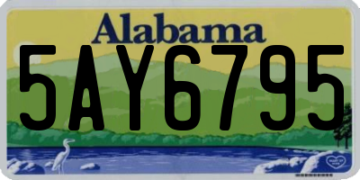 AL license plate 5AY6795