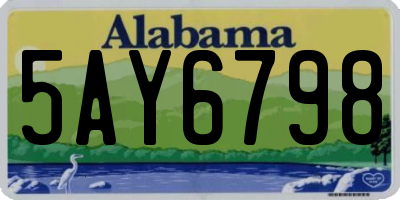 AL license plate 5AY6798