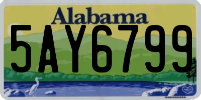 AL license plate 5AY6799