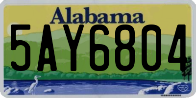 AL license plate 5AY6804