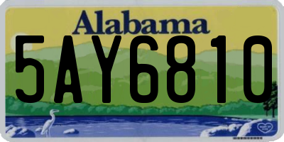 AL license plate 5AY6810