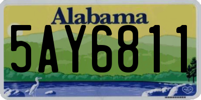 AL license plate 5AY6811