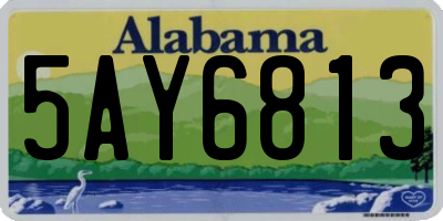 AL license plate 5AY6813