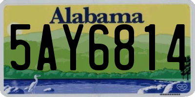 AL license plate 5AY6814