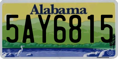 AL license plate 5AY6815
