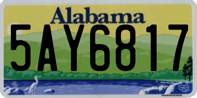 AL license plate 5AY6817