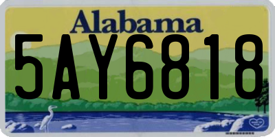 AL license plate 5AY6818