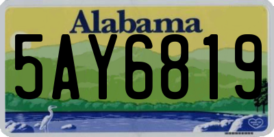 AL license plate 5AY6819