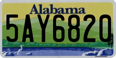 AL license plate 5AY6820