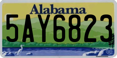 AL license plate 5AY6823