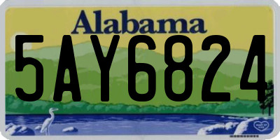 AL license plate 5AY6824