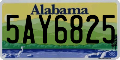 AL license plate 5AY6825