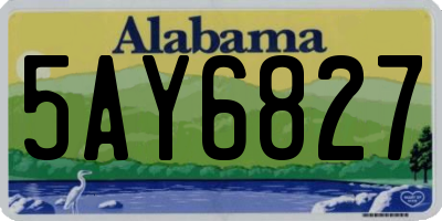 AL license plate 5AY6827