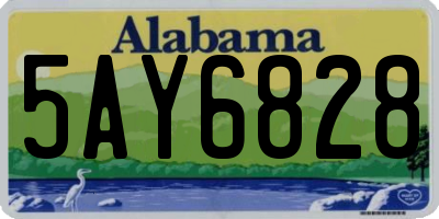 AL license plate 5AY6828