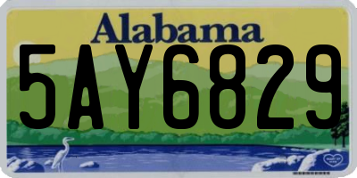 AL license plate 5AY6829