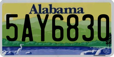 AL license plate 5AY6830