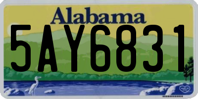AL license plate 5AY6831