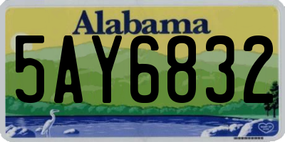 AL license plate 5AY6832