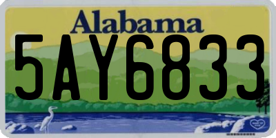 AL license plate 5AY6833