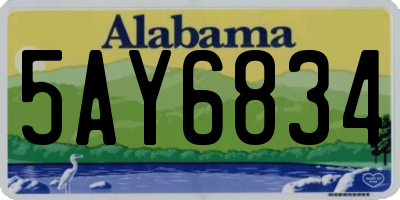 AL license plate 5AY6834