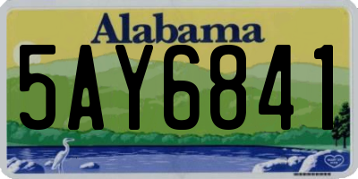 AL license plate 5AY6841