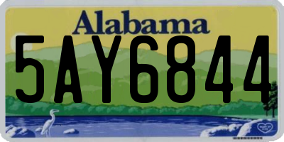 AL license plate 5AY6844