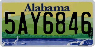 AL license plate 5AY6846