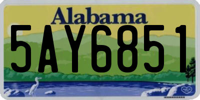 AL license plate 5AY6851