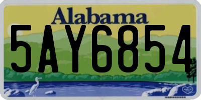 AL license plate 5AY6854